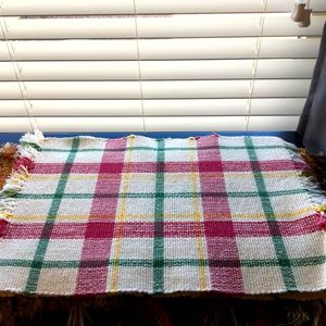 3/$8 Four Woven Primitive Plaid Placemats
